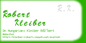 robert kleiber business card